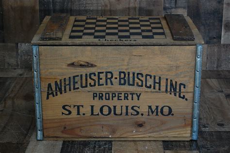 antique busch beer crate